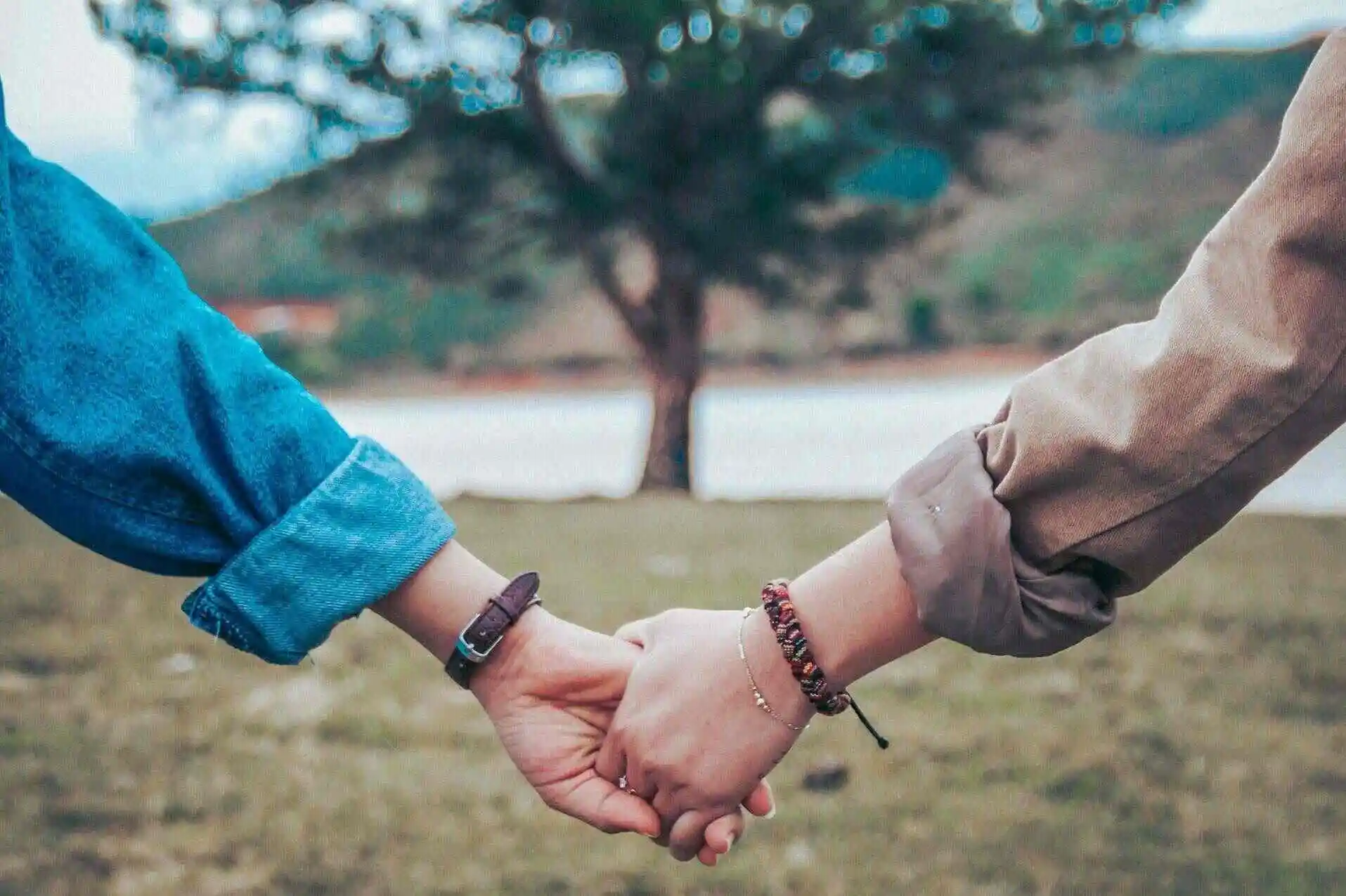 Couples holding hands in masai mara Couples holding hands in masai mara